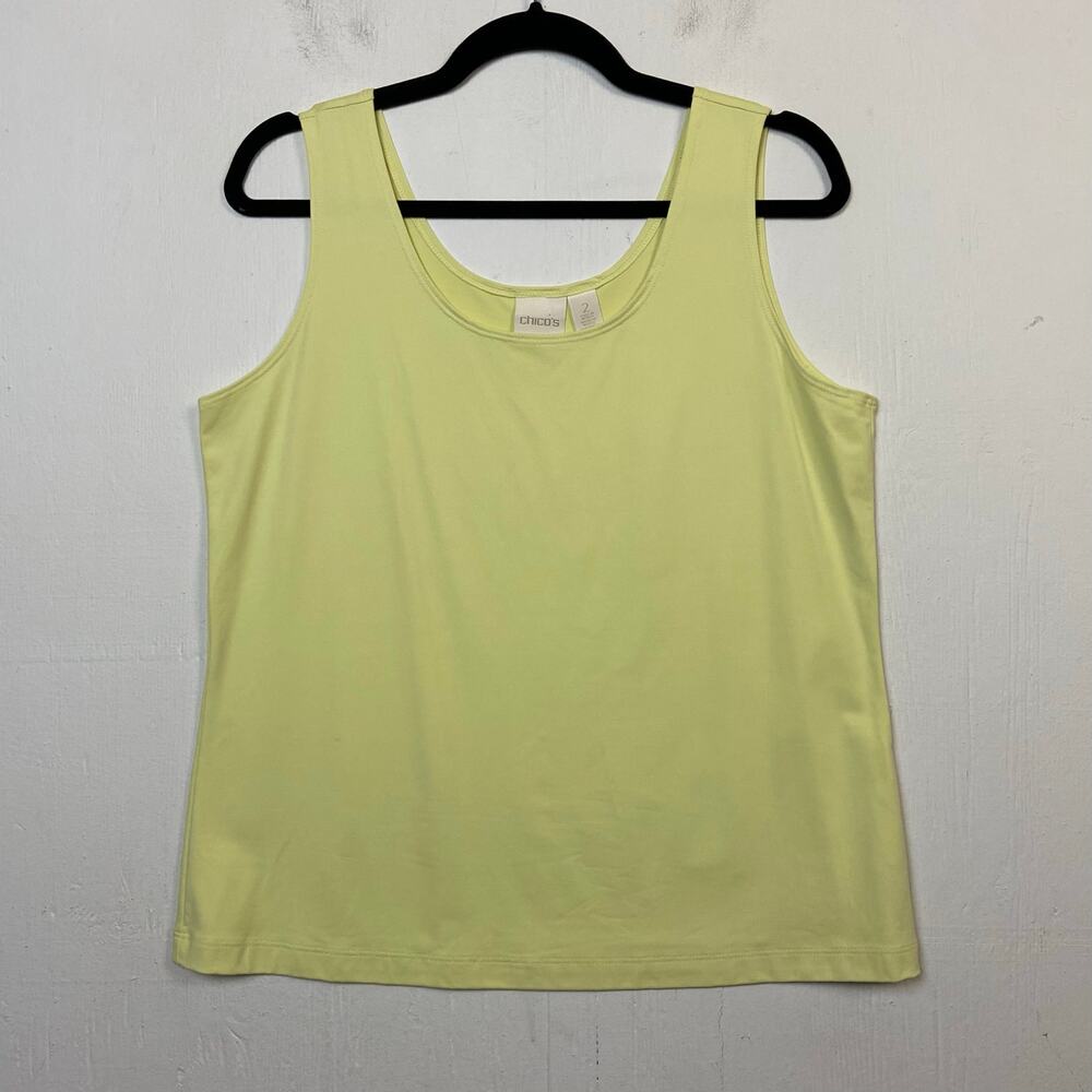 Chico’s Women's Yellow Scoop Neck Tank Top Size Large